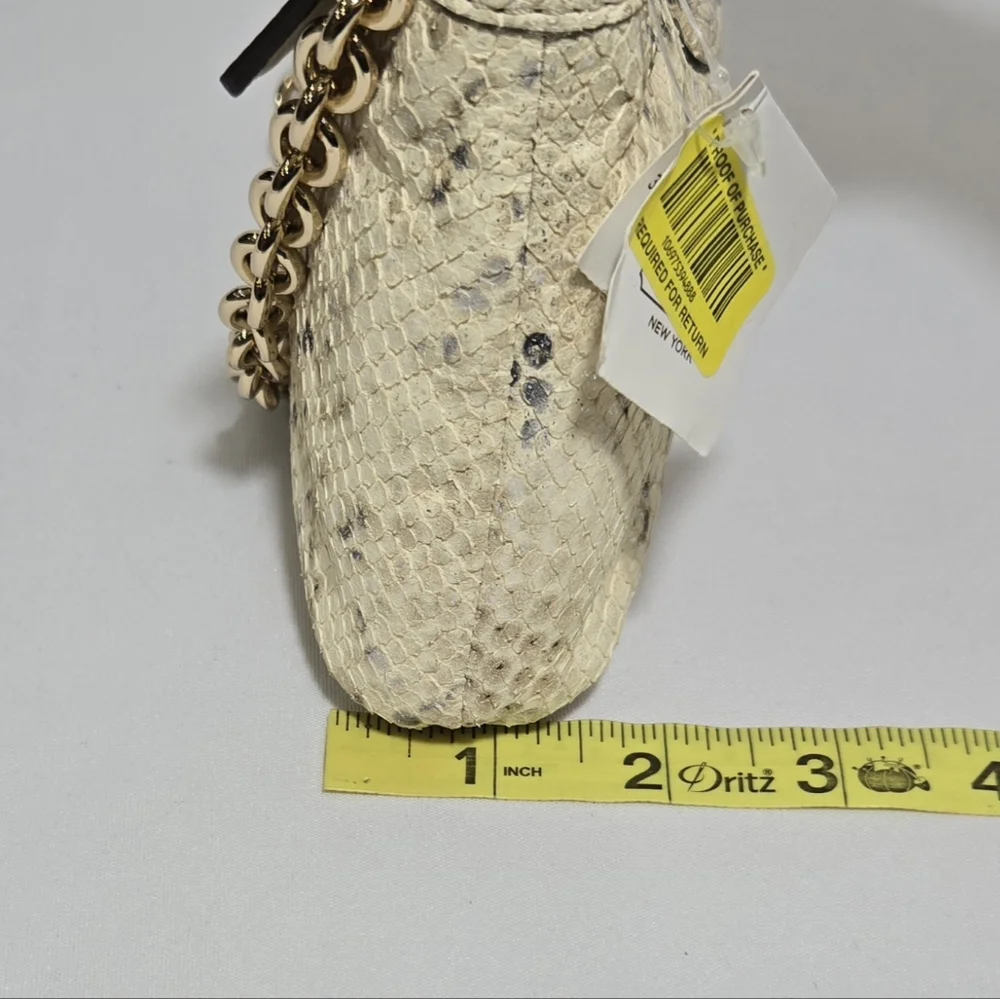 Coach GD/Natural Snake Pattern Leather Small Clutch Purse